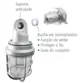 Arandela Alumínio Blindada Múltipla 100W 56152/011 - Tramontina