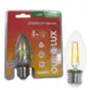 Lâmpada Superled Vela Filamento 3W E=27 6000K Clara 20179 - Ourolux.