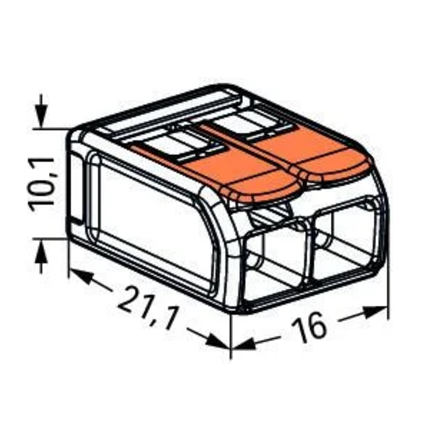 221-412 Conector 2 polos Wago