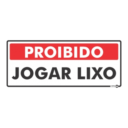 Placa de Sinalização Jogue Lixo no Lixo