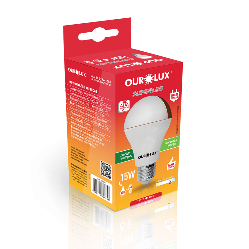 L Mpada Superled Bulbo Led Alta Pot Ncia W K Ourolux