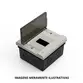 Centro Embutir Para 3/4'' Disjuntores Bk-3 Branco c/porta translúcida fumê - Biki