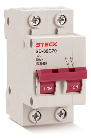 Disjuntor Tipo Din Bipolar Curva C 70A - Steck