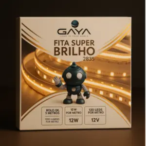 Fita de Led Super Brilho 2835 IP-20 12w/m 4000k 12v Rolo Com 5 Metros 9373 - Gaya