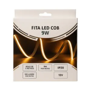 Fita de Led Cob IP-20 9w/m 4000k 12v Rolo Com 5 Metros 1134 - Gaya