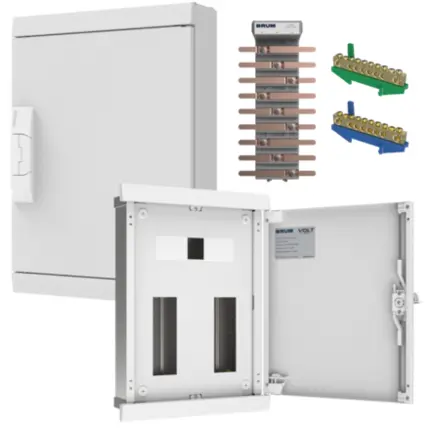 Quadro de Distribuição Sobrepor 46 Disjuntores + Barramento Trifásico 100A Volt - Brum