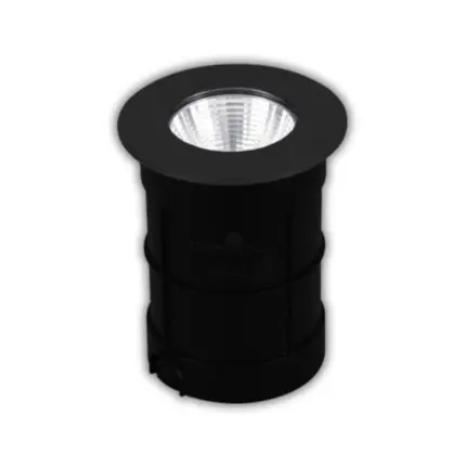 Embutido De Solo Redondo Led COB 4W 3000K Preto 5 Peças 3362 - Gaya