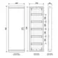 Quadro De Distribuição Embutir Para 60 Disjuntores Horizontal Volt QDE-60H - Brum