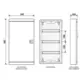 Quadro De Distribuição Sobrepor Para 36 Disjuntores Horizontal Volt QDS-36H - Brum