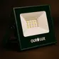 Refletor Led Slim  10W Luz Verde Bivolt Preto 03280 - Ourolux