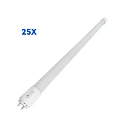 Lâmpada Led Tubular 18W 4000K G13 Bivolt 25 Peças 1654 - Galaxy