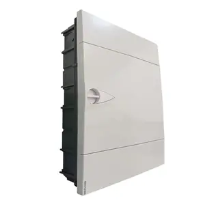 Quadro De Distribuição Em termoplástico Embutir 24 Disjuntores Din 100A Plus BR+24 Porta Branca - Br