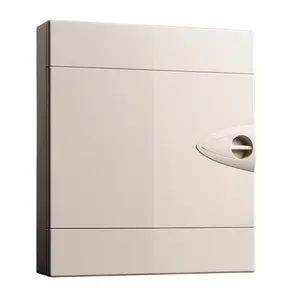 Quadro De Distribuição Em termoplástico Sobrepor 24 Disjuntores Din 100A Plus BR+24S Porta Branca -
