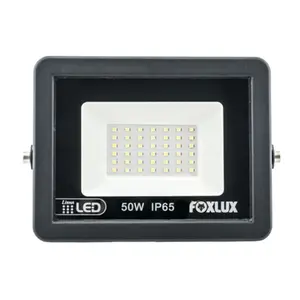 Refletor Led   50W 3000K Bivolt Preto LED38.13 - Foxlux