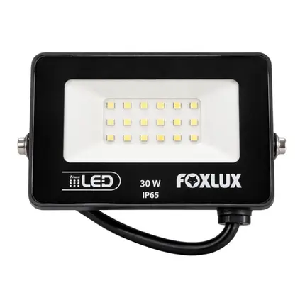 Refletor Led   30W 3000K Bivolt Preto LED38.12 - Foxlux