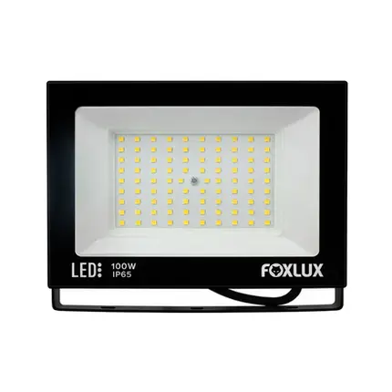 Refletor Led  100W 3000K Bivolt Preto LED38.14 - Foxlux