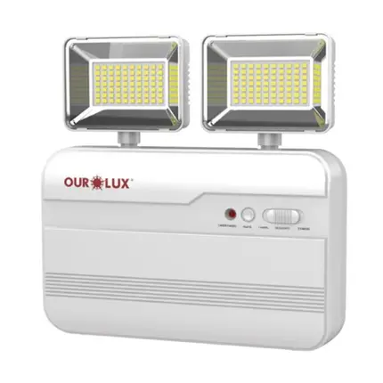 Bloco de Iluminação de Emergência 2 Faróis Led 30w 3200Lumens 6500k Bivolt  01980 - Ourolux