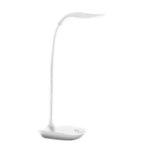 Luminária De Mesa Flexível Led 2W 4000K Bivot Botão Touch Recarregável Branca 05700 - Ourolux