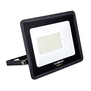 Refletor Led Slim   50W 6500K Bivolt Preto CONTROLED PRESENÇA 02852 - Ourolux