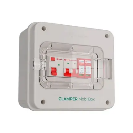 Caixa de Proteção Para Carregador Veicular Mobi Box 220V 8Kw Branco 025881 - Clamper