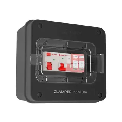 Caixa de Proteção Para Carregador Veicular Mobi Box 220V 8Kw Preto 025976 - Clamper