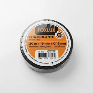 Fita Isolante Preta 20 Metros 10.03 - Foxlux