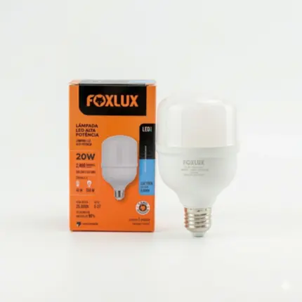 Lâmpada Led Alta Potência  20W 6500K E=27 Bivolt LED90.25 - Foxlux