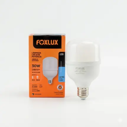 Lâmpada Led Alta Potência  30W 6500K E=27 Bivolt LED90.26 - Foxlux