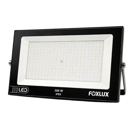 Refletor Led  200W 6500K Bivolt Preto LED38.18 - Foxlux