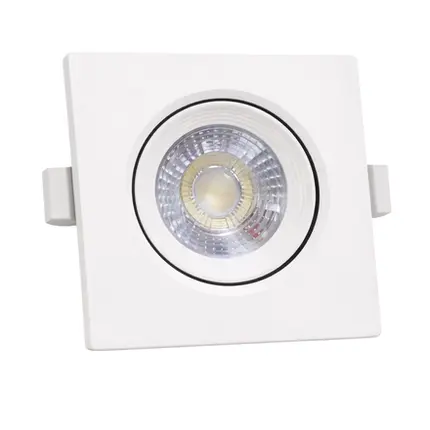 Spot Led Embutir Quadrado 3W 3000K Bivolt Branco LED90.76 - Foxlux
