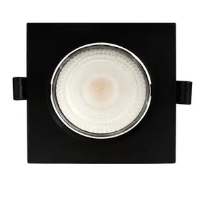 Spot Led Embutir Quadrado 5W 3000K Bivolt Preto LED90.704 - Foxlux