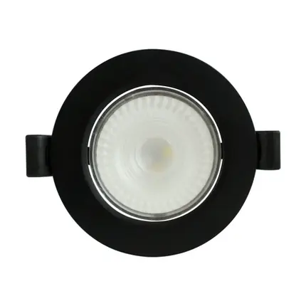 Spot Led Embutir Redondo 5W 3000K Bivolt Preto LED90.705 - Foxlux