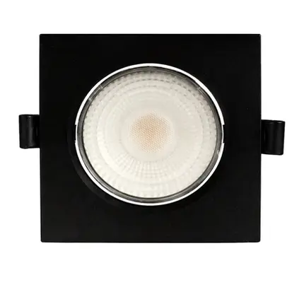 Spot Led Embutir Quadrado 7W 3000K Bivolt Preto LED90.708 - Foxlux