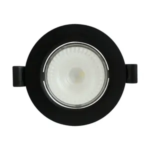 Spot Led Embutir Redondo 7W 3000K Bivolt Preto LED90.709 - Foxlux