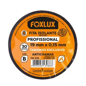 Fita Isolante Preta 30 Metros 10.04 - Foxlux
