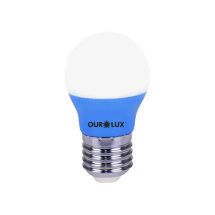 Lâmpada Superled G45 Bolinha Colors 2W Bivolt Azul 05432B - Ourolux
