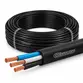 Cabo PP Flexível 500v 3x1,00mm Preto Rolo Com 100 Metros - Cobrecom