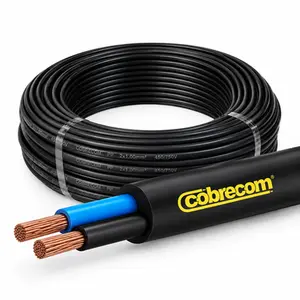 Cabo PP Flexível 500v 2x1,50mm Preto Rolo Com 100 Metros - Cobrecom