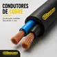 Cabo PP Flexível HEPR 1kv 2x10mm Preto Rolo Com 100 Metros - Cobrecom